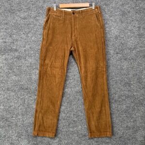 Levis Brown Corduroy Chino Pants 505 Straight Leg 36x30 Premium Big E